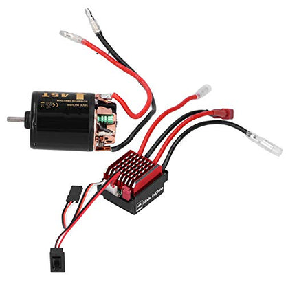 RC Motor ESC Kit,High Torsion 540 Brushed Motor,360A ESC with T Plug Accessory Fit for Tamiya 1/10 RC Car Model (45T) - size: 45T