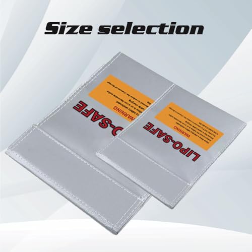 CNHL Lipo Safe Bag Fireproof Explosionproof Safe Bag(12.99X9.84IN) | Keeps multiple packs neatly organized, secures lipo battery bag storage indoors, and offers easy outdoor portability.