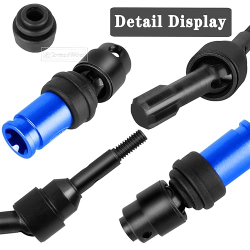 RC Upgrade Parts for Mini Slash 4X4,Mini Rally VXL Ford RS200(#108164-1#108046-1),RC Front Rear Driveshafes CVD Axles,Turnbuckles Camber Links,Replaces #10850#10843,Navy Blue - color: Red(1set)
