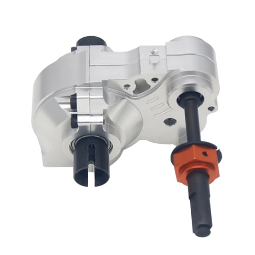 CNC Metal Split Differential Diff.Gear Box Case Assembly Kit (Silver) | for 1/5 Hpi Rofun Rovan Km Baja 5B 5T 5Sc Rc Car Parts - color: Silver