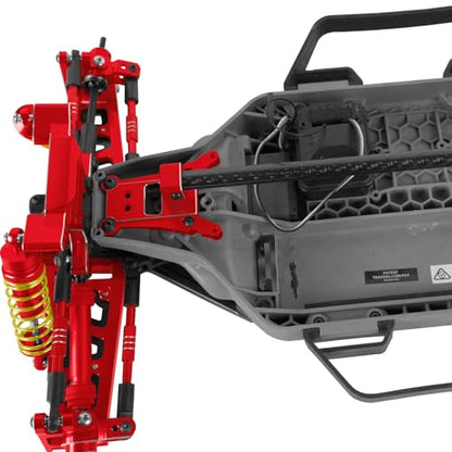 RC Aluminum Chassis Brace Upgrades Part for 1/10 Slash 4wd LCG,Slash 4x4 LCG VXL,Rustler 4wd,Rustler 4x4 VXL,Chassis Brace Heavy Duty Hops up,Red - color: Red - (Upgrades)