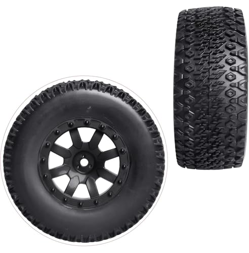 1/10 Short Course Truck Tires and Wheels for Traxxas Slash 4X4 BL-2S HSP Tamiya HPI Kyosho Losi Redcat Racing RC Model Car, Set of 4 (Style B) - style: Style B