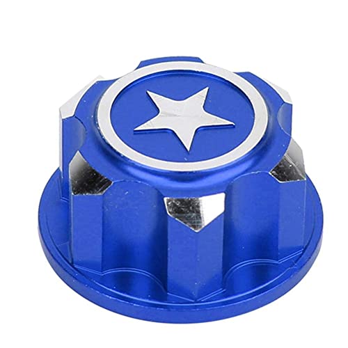 Vbest life Aluminium Alloy Hex Wheel Mount Nuts, 4pcs Metal 17mm Hex Wheel Nut RC Spare Part Replacement for RC Car - color: Mazarine