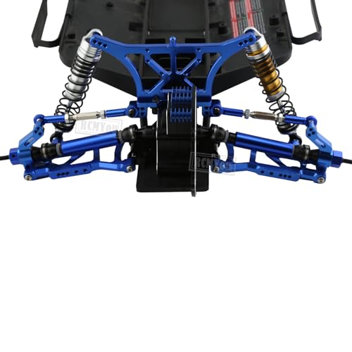 RC Aluminum Front Rear Suspension A-Arms Upgrades Part for 1/10 Rustler VXL & XL-5 / Stampede VXL & XL-5 2WD,Alloy Arms Hop Ups w/Tie Bar,Replace 3631 3655,Navy Blue - color: Navy Blue