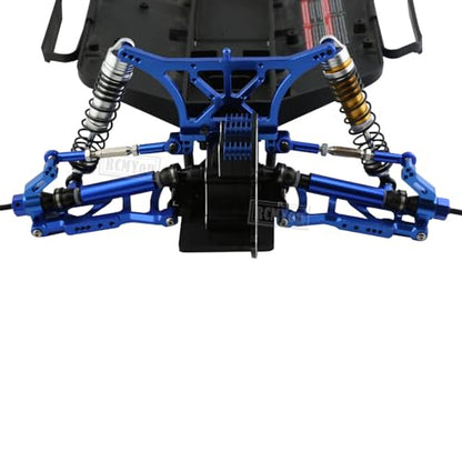 RC Aluminum Front Rear Suspension A-Arms Upgrades Part for 1/10 Rustler VXL & XL-5 / Stampede VXL & XL-5 2WD,Alloy Arms Hop Ups w/Tie Bar,Replace 3631 3655,Navy Blue - color: Navy Blue