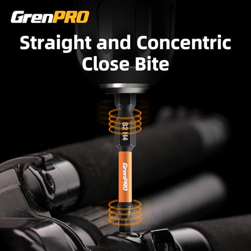 GRENPRO Allen Wrench Drill Bit Set, Metric & SAE, 22-Piece Impact Hex Bits | 2-Inch Magnetic Allen Key Bits with 1/4-Inch Hex Shanks Fit Impact Drivers and Screwdrivers for Automotive and Home Repair - size: 2" 22pcs(Metric&SAE)