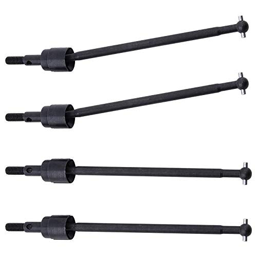 BAIJAC 08029 Dogbones 89.5mm & Stub Wheel Axle 02033 Drive Shaft for 1/10 Redcat HSP Exceed RC Car Truck Replacement (Color : Black)