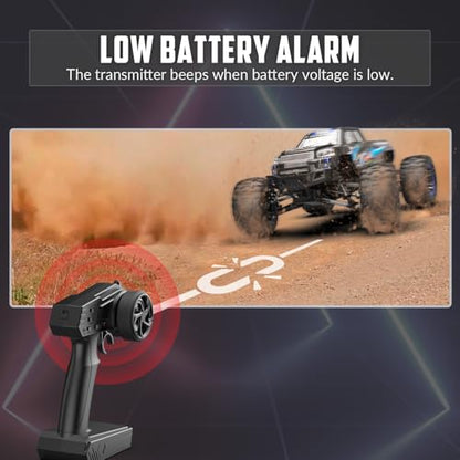 RACENT RC Truck 1:16 4x4 All Terrain RC Car 40KPH High Speed Remote Control Cars for Adults, Off-Road Monster Truck with 2.4Ghz Radio Control,2 Batteries（Blue&Red&Green） - color: Blue&red&green