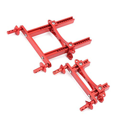 Aluminum Alloy RC Body Mount Shell Post Heavy Duty Upgrade Part Compatible with 1 10 Scale Crawler Truck Red Color 12cm Length Includes Mounting Screws