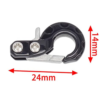 RC Crawler Winch Hooks, Metal Trailer Tow Hook for 1/10 RC Car SCX10 Tamiya CC01 D90 D110 TF2 TRX4 Accessories (Black) - color: Black