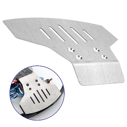 Stainless Steel Front & Rear Skid Plate Chassis Armor Protector Guard Compatible with Traxxas Slash 2WD 1/10 RC Car