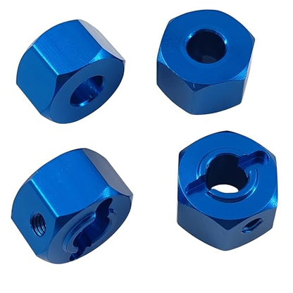 12mm Aluminum Wheel Hex Hub Adapter for 1/10 Mini Maxx RC Car (Blue) | Alloy,3654,Upgrade Parts,CNC Machined,High Strength,Precision Fit,Wear Resistant,Easy Installation - color: Blue