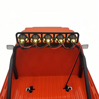 LED Roof Light Upgrade Parts, Round High Bright Roof Lamp for FMS FCX24 K5 Blazer 1/24 Scale Mini RC Pickup Truck, Desktop Off-Road Crawler RC Car Modification Accessories