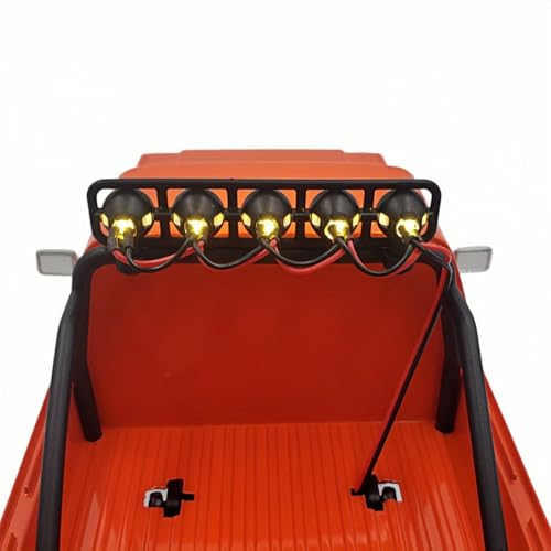 LED Roof Light Upgrade Parts, Round High Bright Roof Lamp for FMS FCX24 K5 Blazer 1/24 Scale Mini RC Pickup Truck, Desktop Off-Road Crawler RC Car Modification Accessories