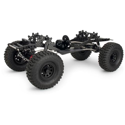 Carbon Fiber LCG Chassis Kit Frame Rails Skid Plate CMS Servo Panhard Mount for 1/10 RC Rigs Crawler Capra SCX10 II VS4-10 Comp Builds DIY Parts (Full Chassis Kit) - style: Full Chassis Kit