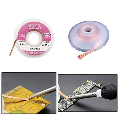 4-in-1 welding tool set, soldering iron tip cleaner + 0.6mm solder wire (1.76 oz / 50 g) + Rosin Solder Flux Paste (0.35 oz / 10 g), no-clean soldering core (2.0mm, 29.5 inches)