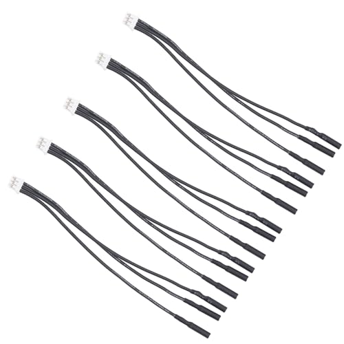 RC Brushless Motor ESC Connection Cable – 5pcs Universal 2.0mm Banana Plug to 3P Plug Adapter for KYOSHO Mini-Z, AXIAL SCX24, RC Car, Brushless ESC, Motor Wiring