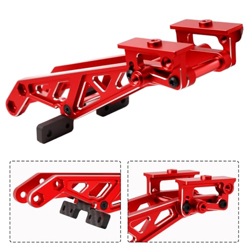 Aluminum RC Rear Wing Mount Upgrades for 1/8 Arrma Kraton V6 6S BLX EXB,Notorious 6S BLX,Replace#ARA320758 (Red) - color: Red