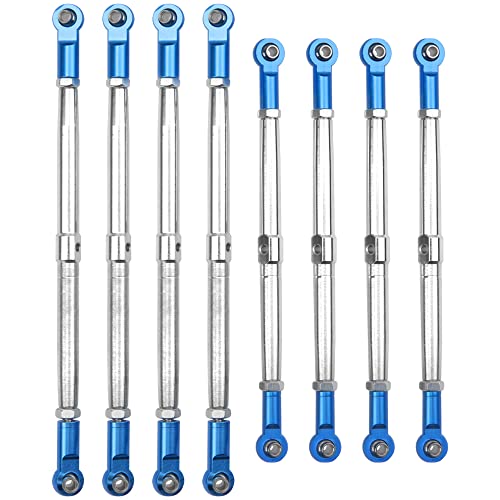 Steel Toe Links Push Rod Steering Links Turnbuckle Rod 5319X 5338R Compatible with Traxxas 1/10 EREVO 2.0 E-Revo Revo Summit RC Upgrade Parts