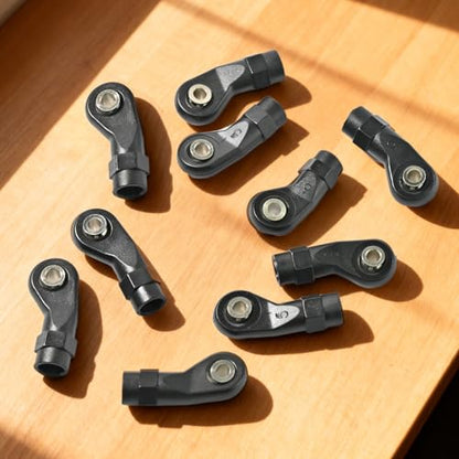 10PCS M4 Nylon Tie Rod End Ball Joint Linkage Ball Head Holder LH/RH Thread Set Compatible with Axial SCX10 Traxxas TRX-4 HSP D90 90046 90047 1/10 RC Truck Buggy Crawler Accessories (L26mm) - style: D