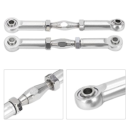Front Sway Bar Kit with 2.7 inch Aluminum Alloy Arms High Tensile Strength Front Anti Roll Bar Suspension Stabilizer for 1 7 Remote Control Cars Lightweight Sturdy RC (Silver) - color: Silver