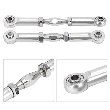 Front Sway Bar Kit with 2.7 inch Aluminum Alloy Arms High Tensile Strength Front Anti Roll Bar Suspension Stabilizer for 1 7 Remote Control Cars Lightweight Sturdy RC (Silver) - color: Silver