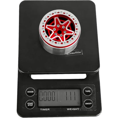 2.2" RC Beadlock Wheels, Aluminum Alloy Rims Compatible with 1/10 SCX10 Capra TRX4 Gen8 Everest Gen7 Pro AMG 6x6 Off-Road Truck,RCarmubWow 2.2 Beadlock Wheel for 1/10 Rock Crawler,Red - color: Red(4pcs)