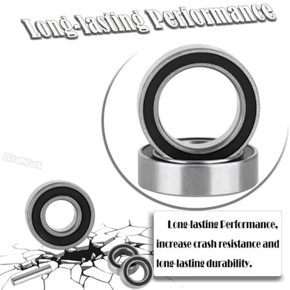 Steel Bearing Kit & Bearing Screw Kit Upgrades Part for TRX4/TRX-4 K5 Blazer/Bronco Ranger/Crawler kit Defender,RC Bearing Kit Rubber Seals Hops Up,Black - color: Black - (42 Pcs)