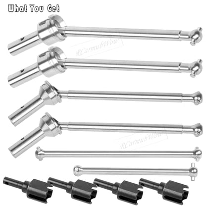 RC Axles Widen Driveshafts Upgrades Part for 1/8 Typhon 6S,Steel #45 Front Rear Drive Shafts,Center CVD Dogbone,Diff Outdrives,Silver - color: Silver(6pcs)