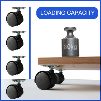 1.5 Inch Caster Wheels Replacement Universal Small Swivel Rollers for Furniture Filing Cabinet Desk Table Drawer Cart Box Shelf, 4 Pack 360 Degree Rolling Top Mounted Screw in Plate Castors - style: 1.5 Inches Plate Casters