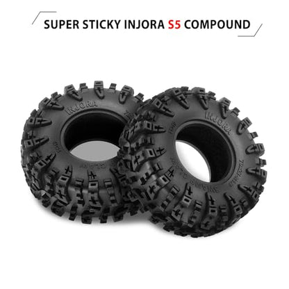 INJORA 1.3" Swamp Claw Mud Terrain Tires for 1/18 1/24 RC Crawler 70 * 27mm