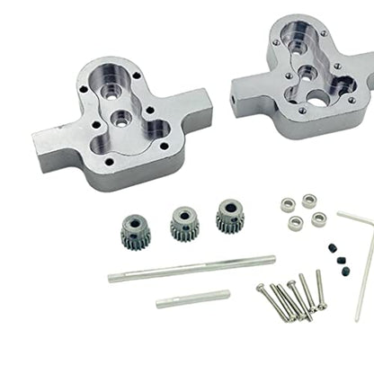 High Performance D90 Transfer Case Gearbox Upgrade for 1/12 RC Crawler Car, Metal Replaces Black Parts, Easy Install and Use, Fits MN98 99S - Titanium - color: Titanium