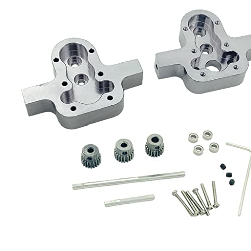 High Performance D90 Transfer Case Gearbox Upgrade for 1/12 RC Crawler Car, Metal Replaces Black Parts, Easy Install and Use, Fits MN98 99S - Titanium - color: Titanium