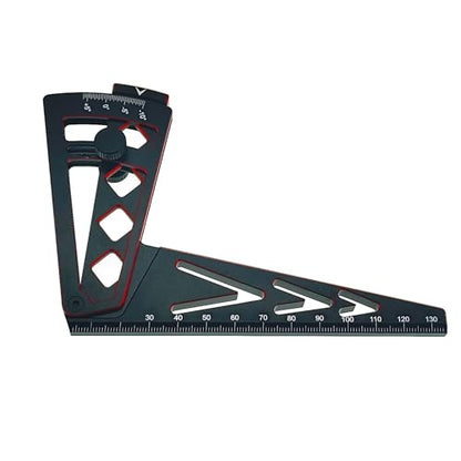 RC Car Wheel Height Measuring Multifunctional Ruler Car Camber Gauge Adjustable for 1/10 1/8 RC Crawler(Red Black)