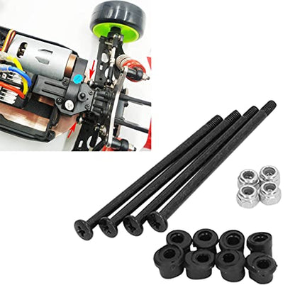 RC Screw Kit, High Precision Steel Components for RC Crawler Upgrades, Steel RC Crawler Parts, Durable Screws, Nuts, Shaft Sleeves for 144010 144002 124016 124017 Cars Repair and Performance