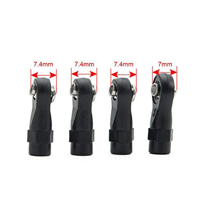 Alloy Rear Anti-Sway Bar Swaybar Set for 1/10 RC Axial Wraith RR10 Bombers (Black) - color: Black