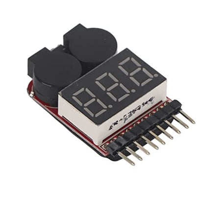 Lipo Battery LED Tester, Long Lasting Low Voltage Alarm Buzzer Checker for RC Enthusiasts