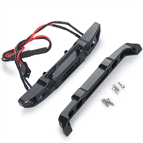 Metal Front & Rear Bumper with Lights, Front and Rear | For 1/24 Axial SCX24 AXI00006 Bronco, RC Crawler Car - color: Front and Rear