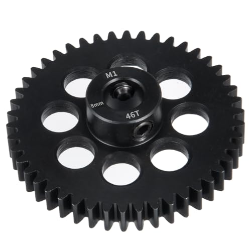 Steel Pinion Motor M1 8mm 46T Gears for ARRMA 4WD Tra-xxas X-MAXX | 1/5 1/7 1/8 RC Car Upgrade - size: 46T