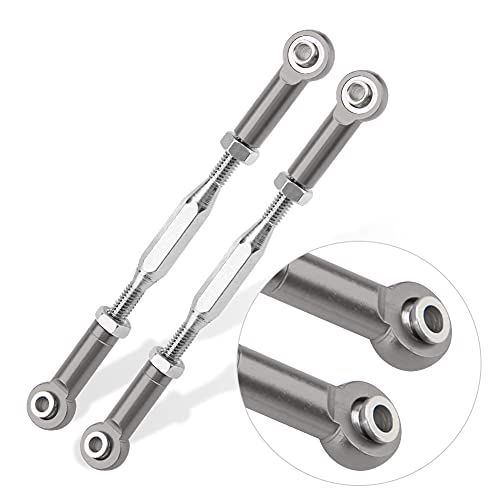 Rc Link Rods, CNC Machining Aluminium Alloy Linkages Easy to Install Steering Servo Turnbuckle Rod for Slash 1/10 Scale Rc Truck (SLA013T Titanium Gray) - size: SLA013T titanium gray