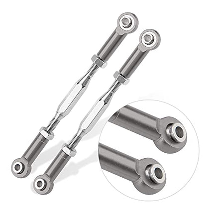 Rc Link Rods, CNC Machining Aluminium Alloy Linkages Easy to Install Steering Servo Turnbuckle Rod for Slash 1/10 Scale Rc Truck (SLA013T Titanium Gray) - size: SLA013T titanium gray