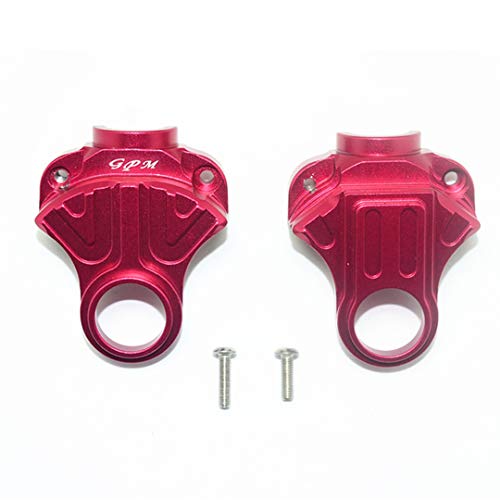 GPM for ARRMA 1/10 Big Rock Crew CAB AR102711 Aluminum Front/Rear Differential Yoke -4PC Set (red)