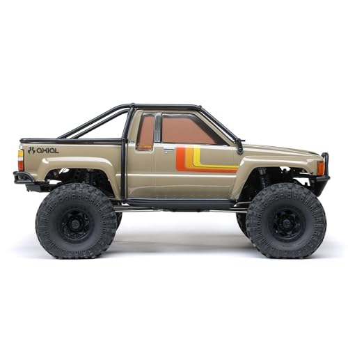 Axial SCX10 III 1987 Toyota SR5 4X4 RC Truck 1/10, Tan | RTR Brushed Rock Crawler, AXI-2062T1, Lipo Battery and Charger Not Included - color: Tan
