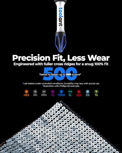 toolant 5/32" Impact Hex Bit Set, 10-Piece | CNC-machined tips, S2 alloy steel body, hardened core, magnetic fastener retention, impact-driver use - size: 5/32"(10pcs)