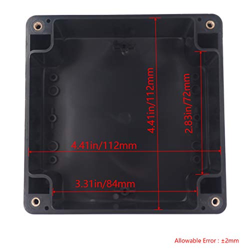Junction box, Raculety Electrical Project Case Power Junction Box, Project Box Black (4.72"x4.72"x3.54") - color: Black, size: 4.72"x4.72"x3.54"
