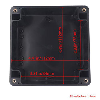 Junction box, Raculety Electrical Project Case Power Junction Box, Project Box Black (4.72"x4.72"x3.54") - color: Black, size: 4.72"x4.72"x3.54"