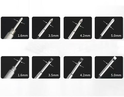8-in-1 Multi-Function Screwdriver Set | 6 LED Flashlights, Assorted Bits