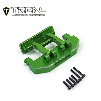 TREAL Aluminum 7075 Rear Bumper Mount for Axial SCX24 Deadbolt AXI90081 1/24 RC Crawler Car Upgrade Parts (Green) - color: Green