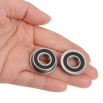 uxcell F6900-2RS Flanged Ball Bearing 10x22x6mm Double Sealed Chrome Steel Flange Bearings, 10pcs - size: F6900-2RS