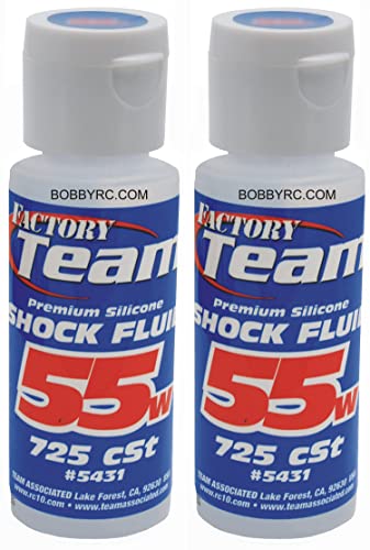 Team Associated 2 Pack 55 Weight Silicone Shock Oil ASC5431 TRAXXAS LOSI HPI ARRMA Includes CHICAGOLAND RC Coupon